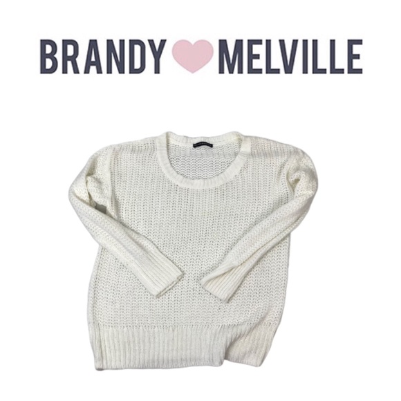 Brandy Melville Sweaters - Brandy Melville White Light Sweater. Sz. OS